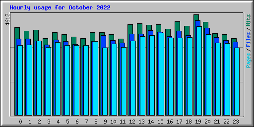 Hourly usage for October 2022