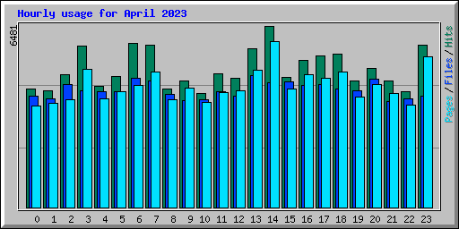 Hourly usage for April 2023